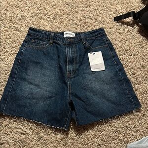 Dark Blue Denim Shorts